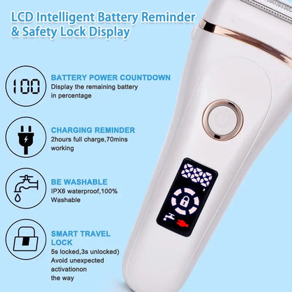 USB Rechargeable Women Painless Electric Hair Remover - Pure Radiance Beauty